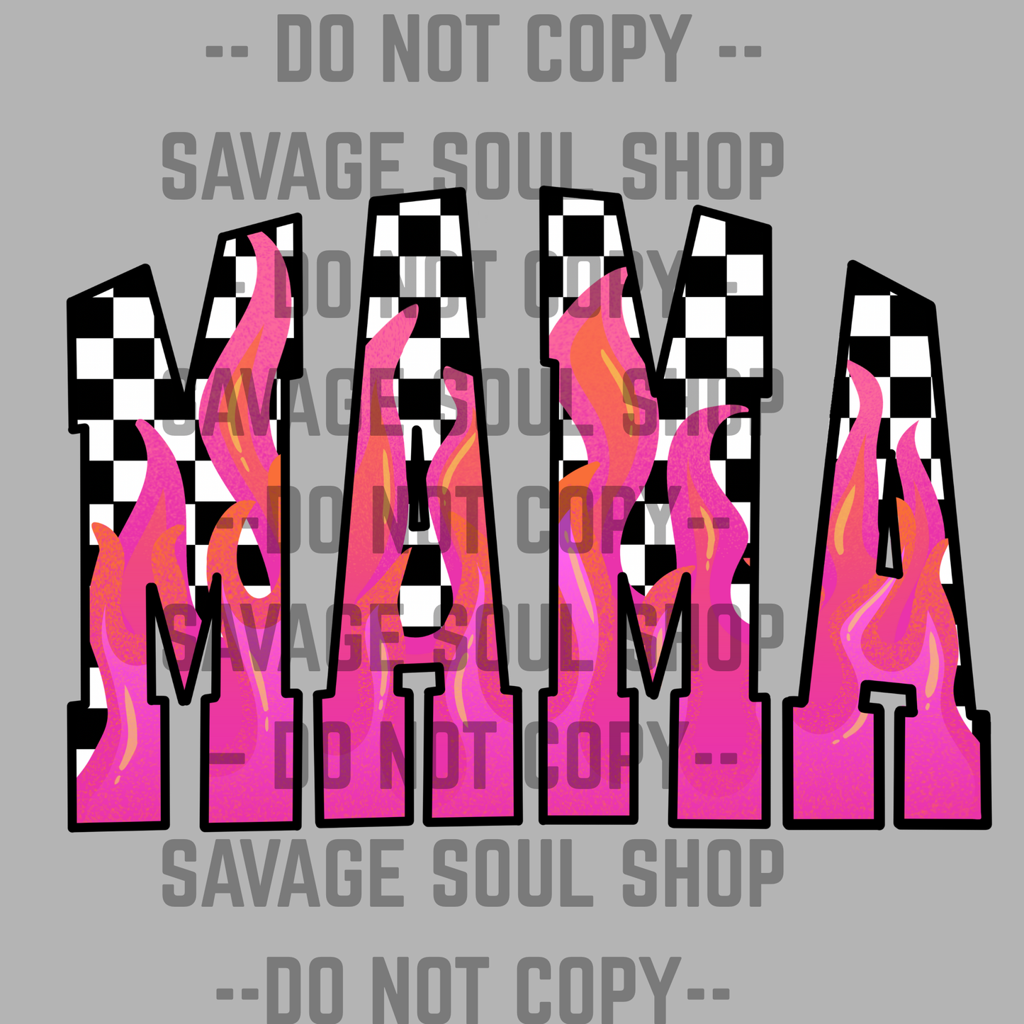 Pink Flame Mama Transfer