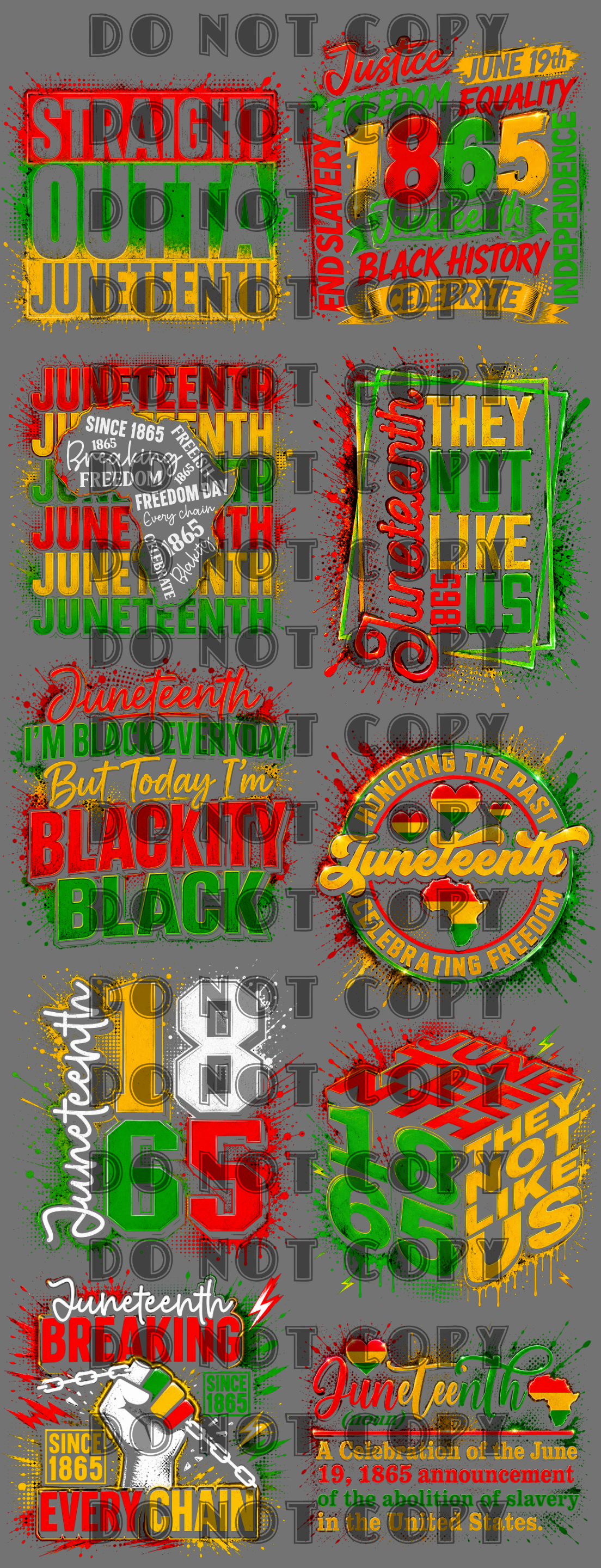 Juneteenth #2 Pre-made Gangsheet