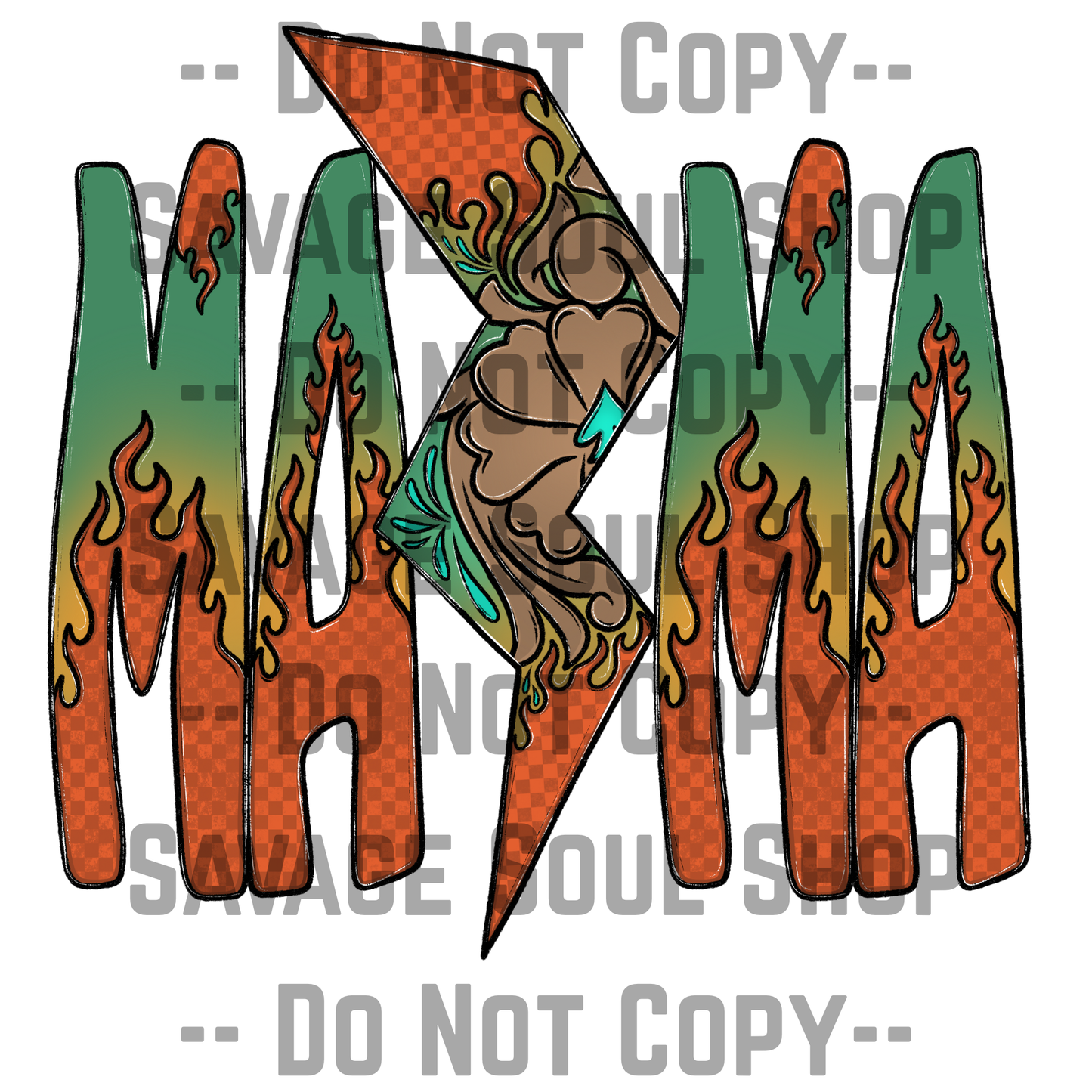 Western Tooled Leather Mama Transfer