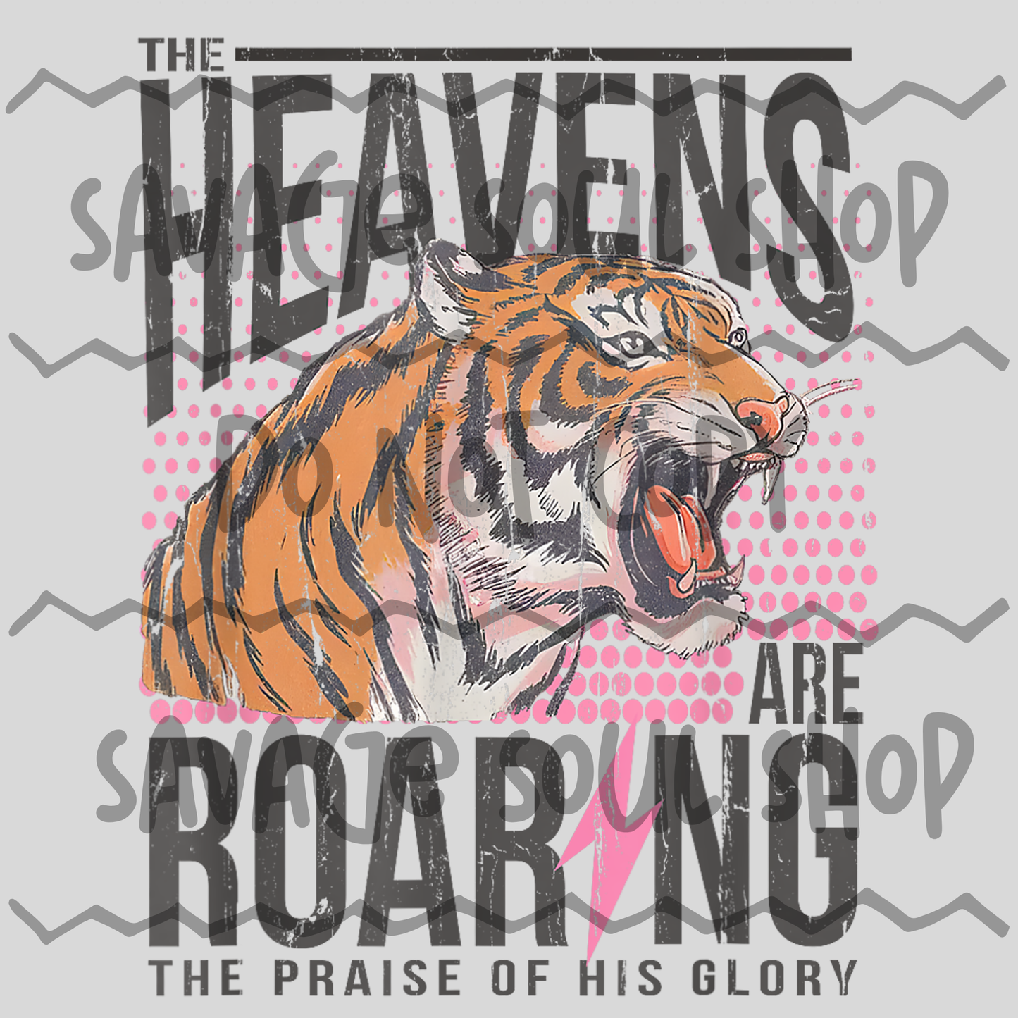 Heavens are Roaring DTF transfer