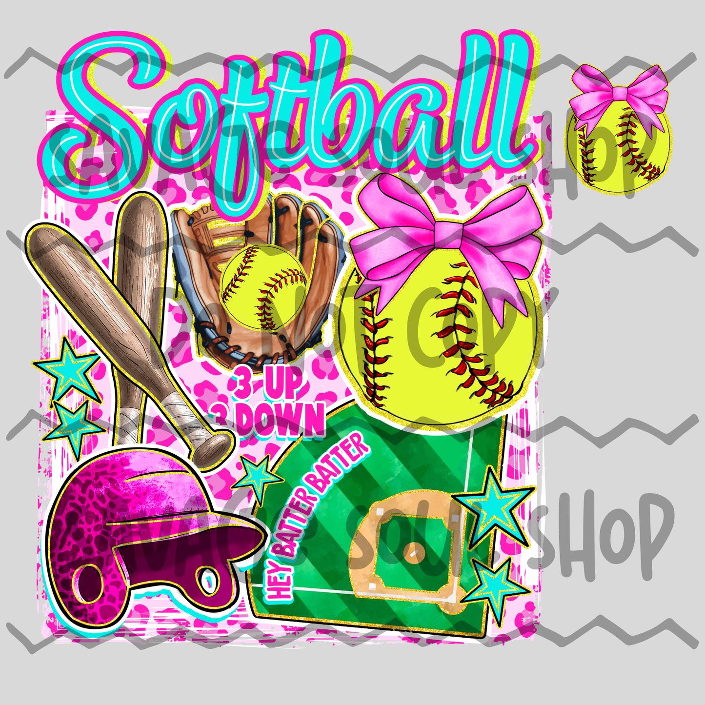 Softball Field DTF transfer