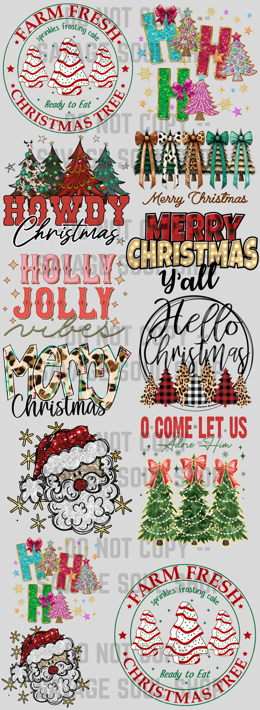 Christmas Pre-Made Gang Sheet