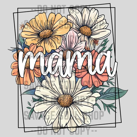 Floral Boho Mama Transfer