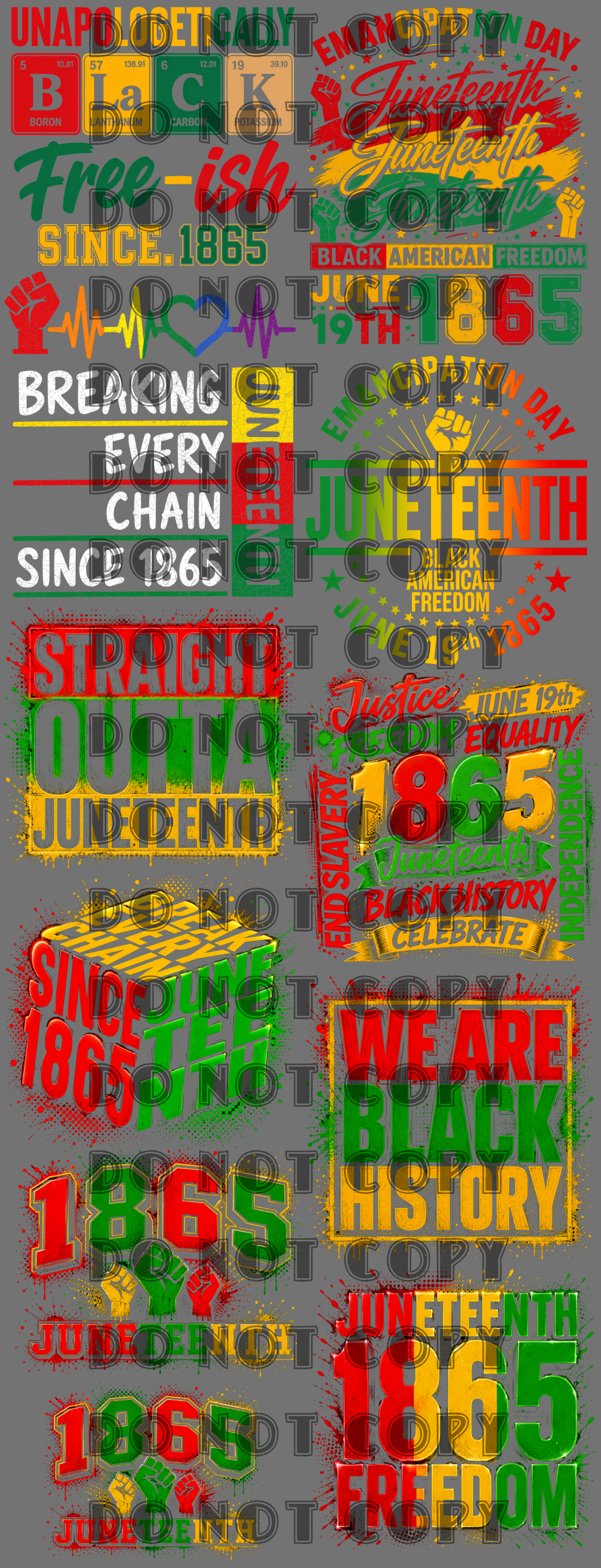 Juneteenth Pre-made Gangsheet