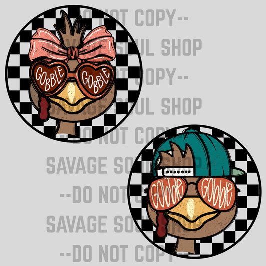 Boy & Girl Gobble Transfer