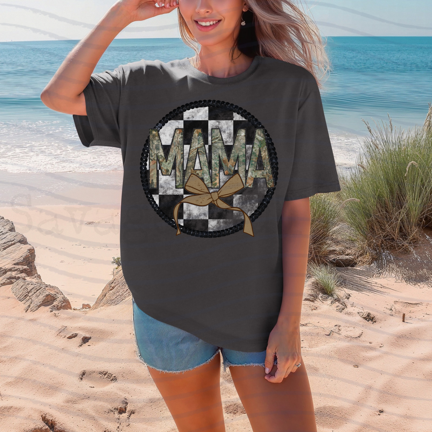 Comfort Color Camo Mama TShirt