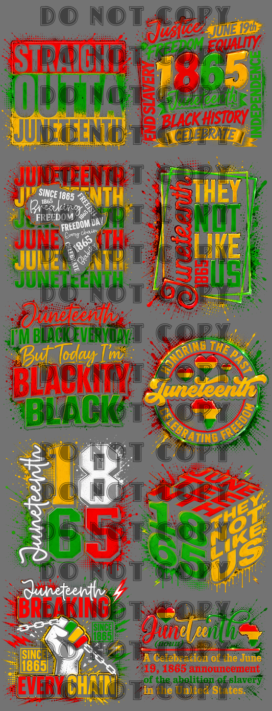 Juneteenth #2 Pre-made Gangsheet