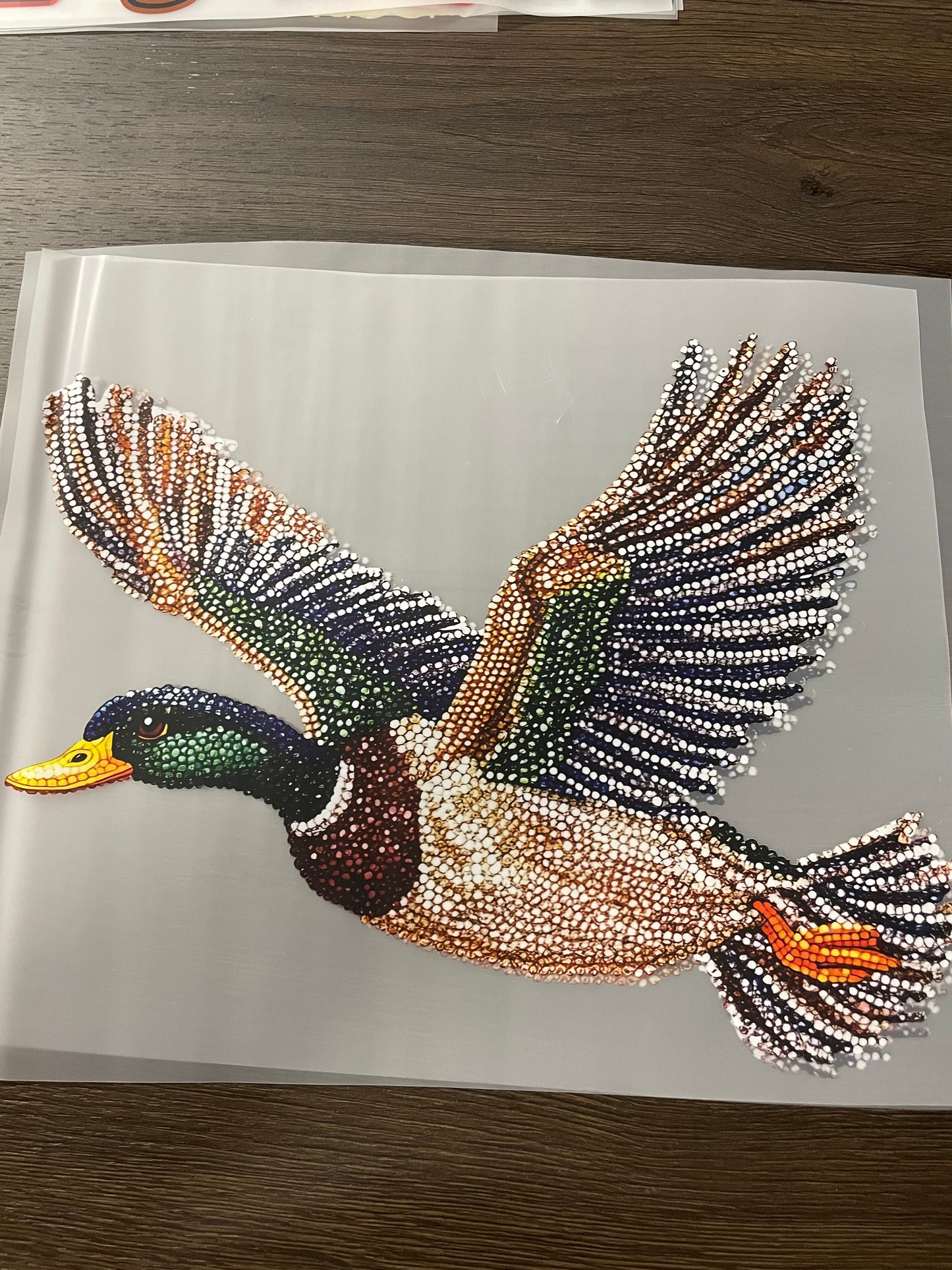 Faux Rhinestone Duck Transfer