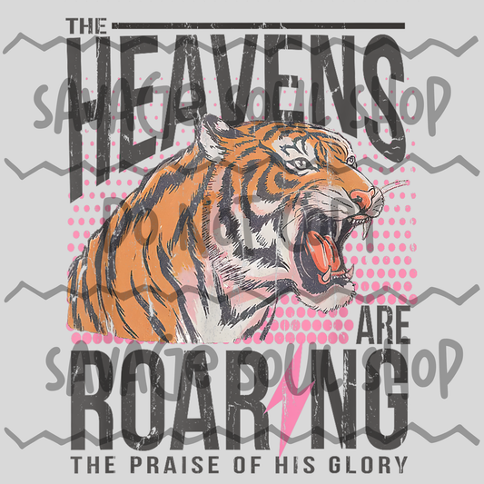 Heavens are Roaring DTF transfer