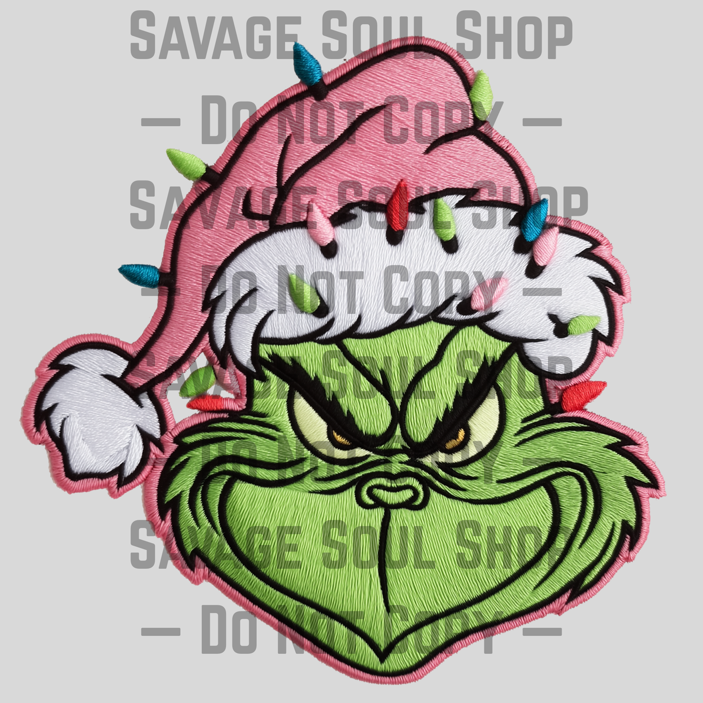 Mr. Grinch Pink Hat Transfer