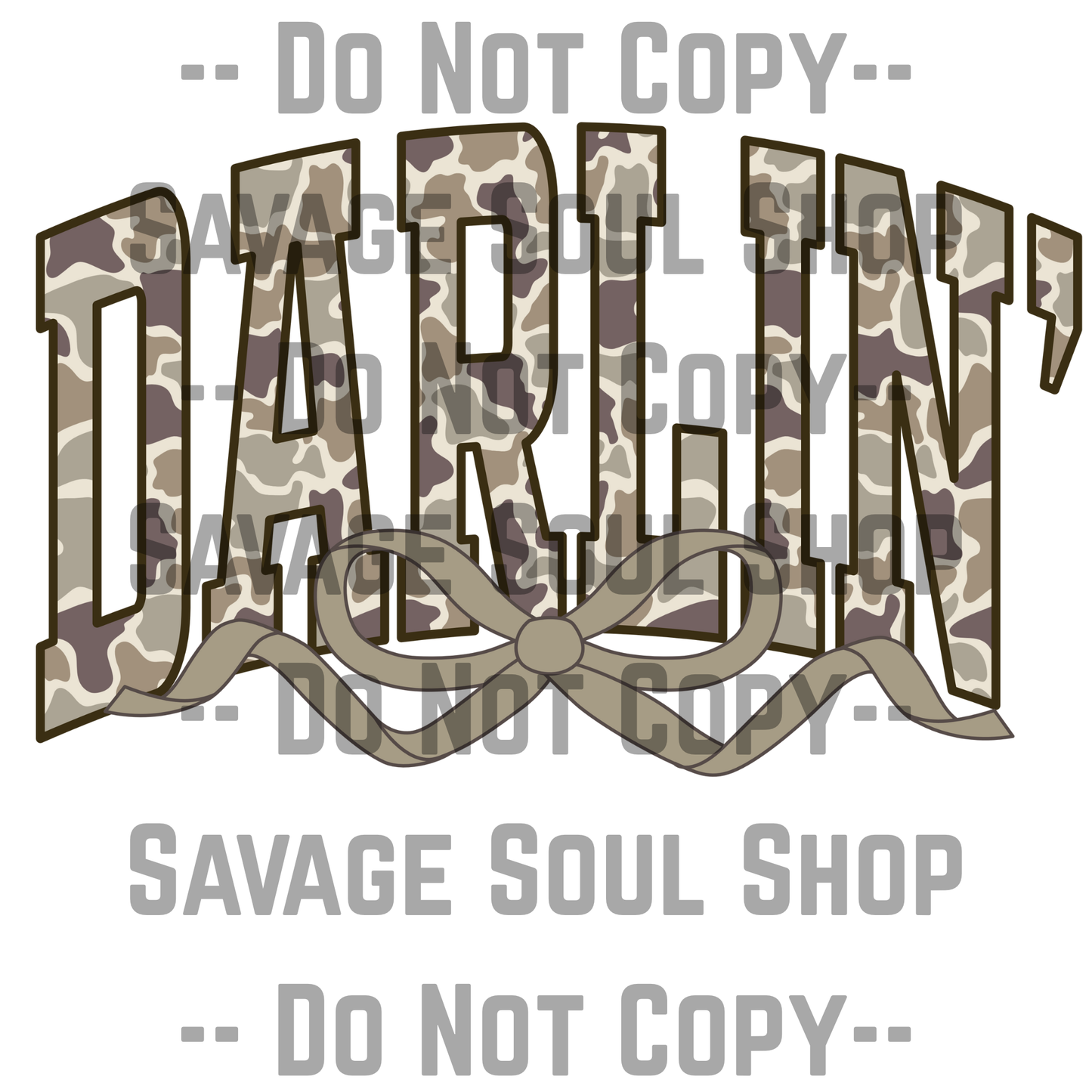 Camo Darlin Transfer