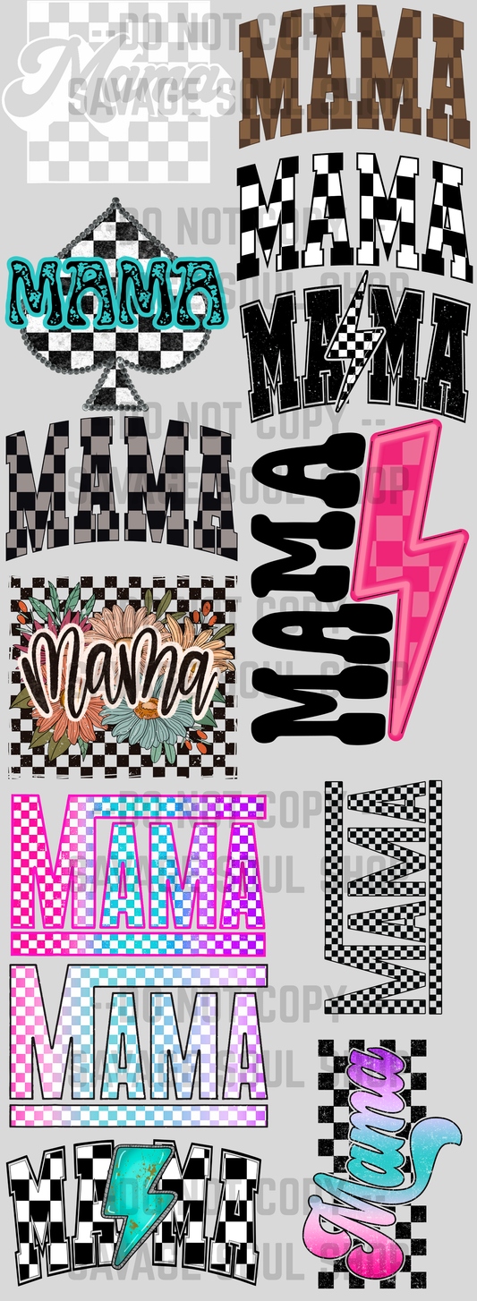 Checkered Mama Pre-Made Gang Sheet