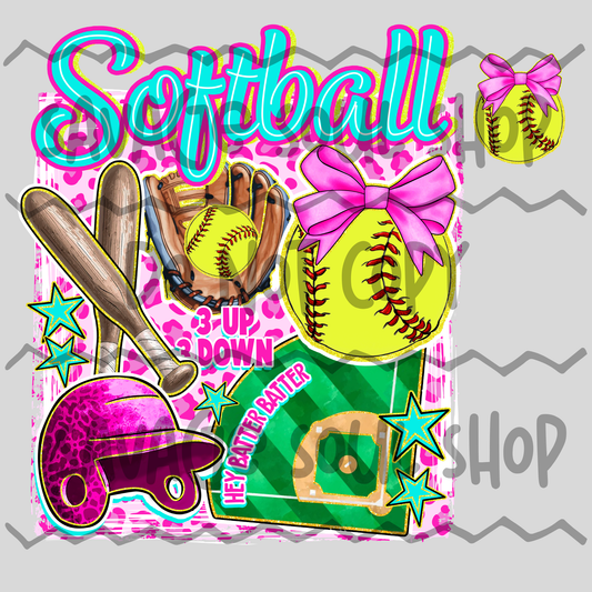 Softball Field DTF transfer
