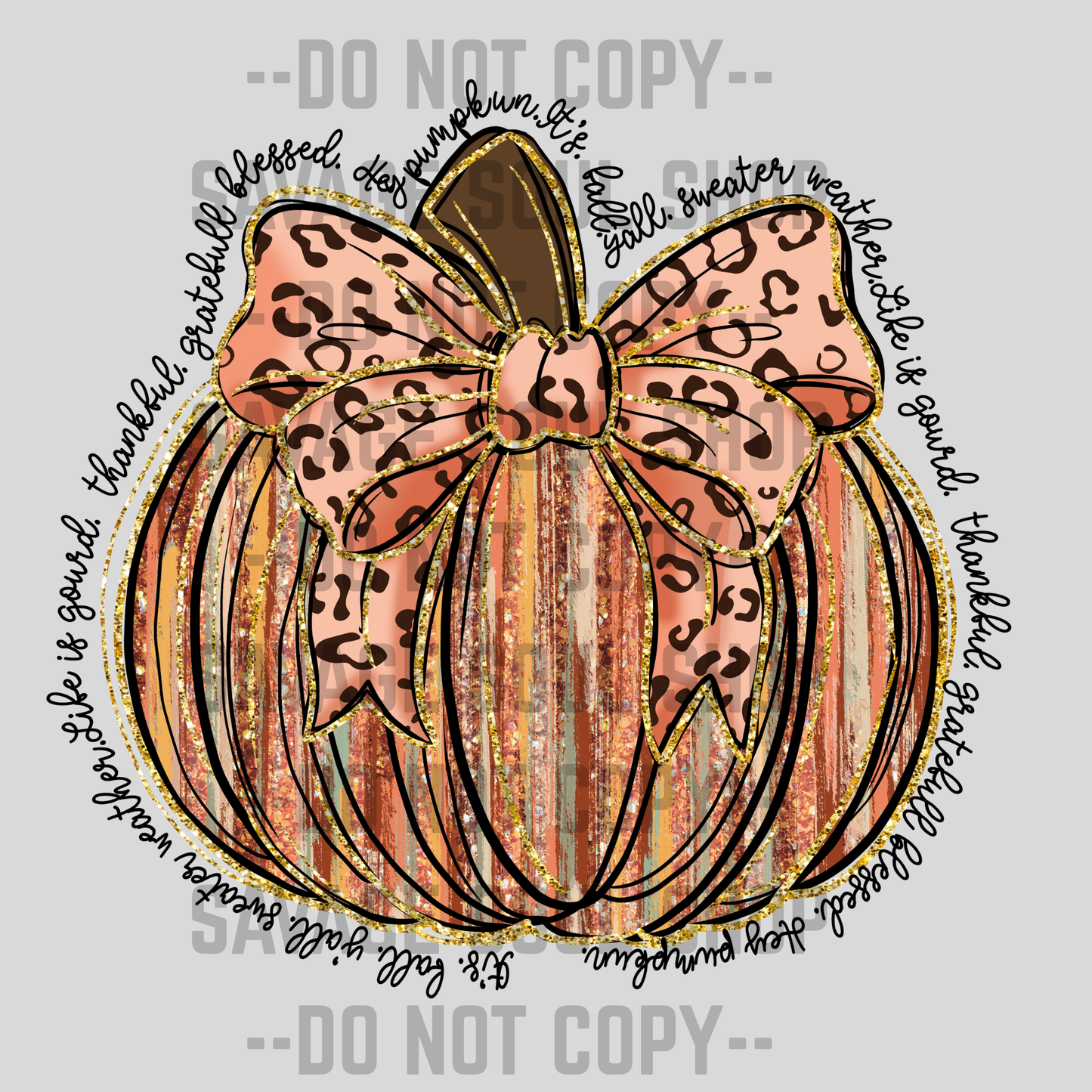 Brush Fall Pumpkin Transfer