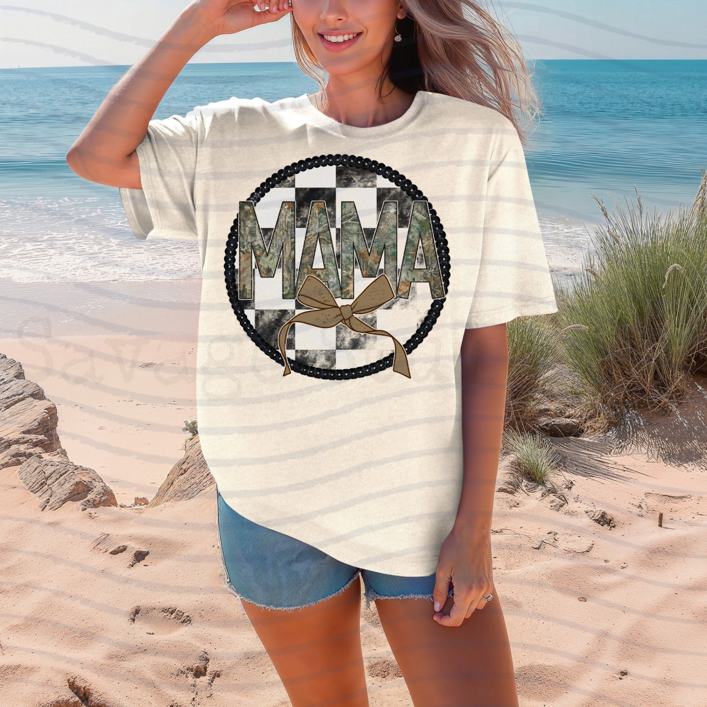 Comfort Color Camo Mama TShirt