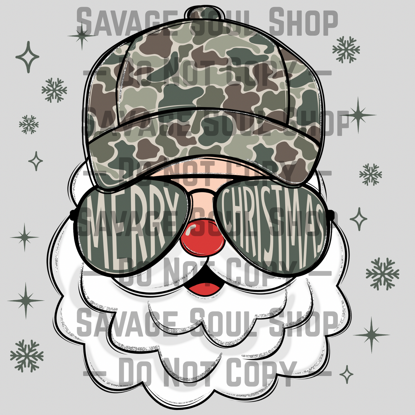 Camo Santa Transfer