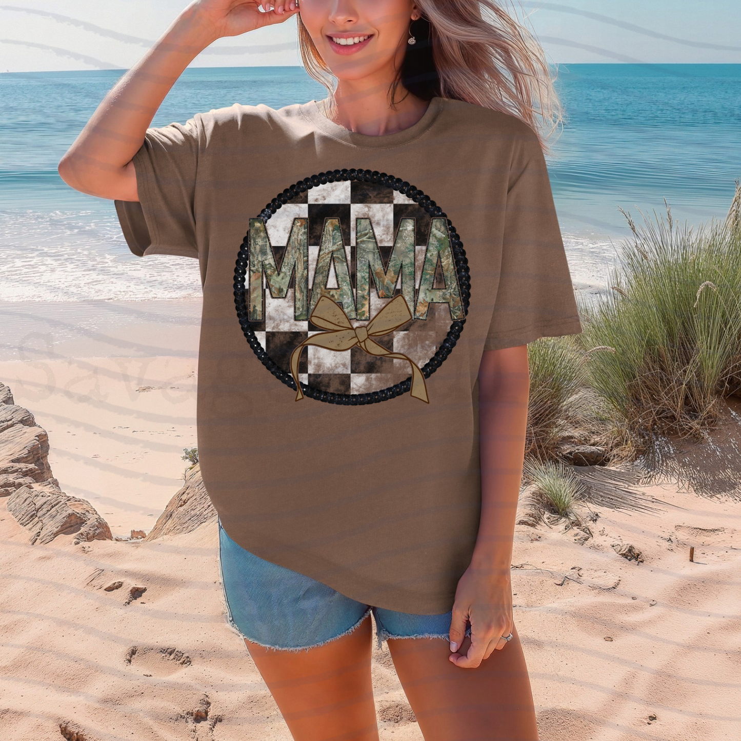 Comfort Color Camo Mama TShirt
