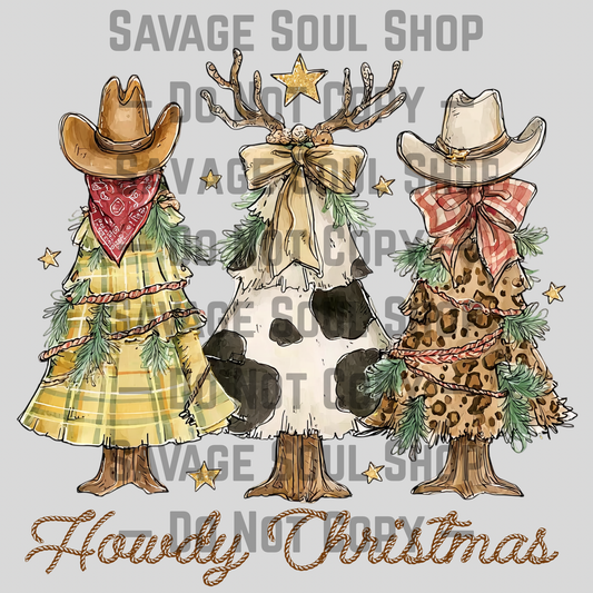 Western Howdy Christmas Trsnsfer