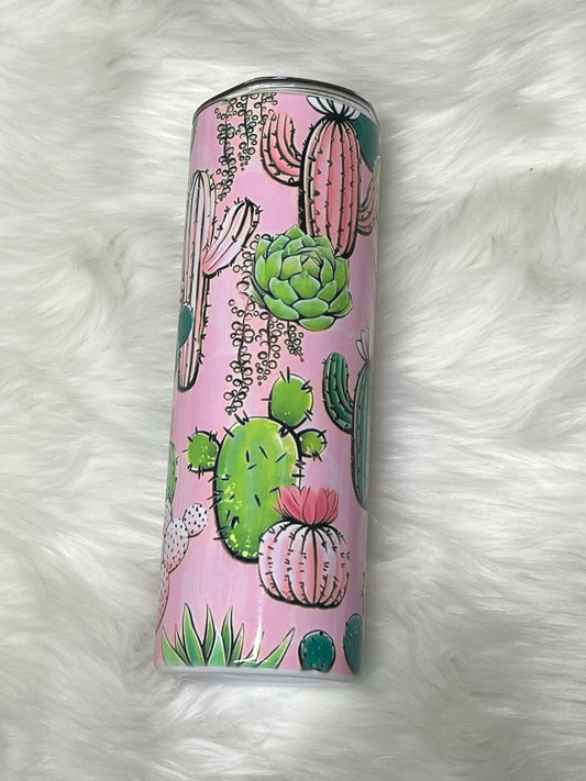 Pink Cactus Tumbler